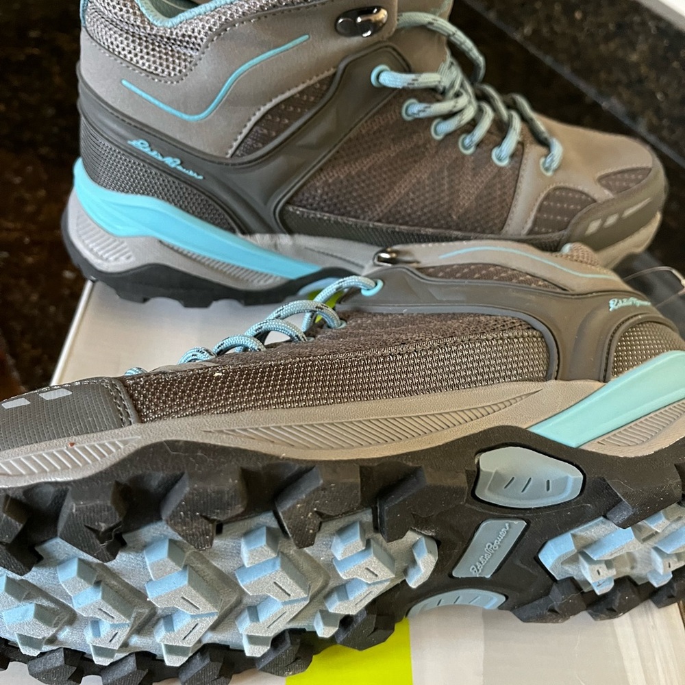 Women Eddie Bauer Gray and Light Blue Athletic Shoes
